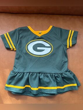 NFL Team Apparel Baby Girl Green Gerber Green Bay Packers Dress Sz 18M